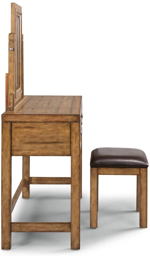 Homestyles Sedona Toffee Vanity & Mirror With Bench - Image 5