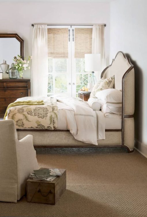 Hooker Furniture Bedroom Archivist King Upholstered Shelter Bed - Image 5
