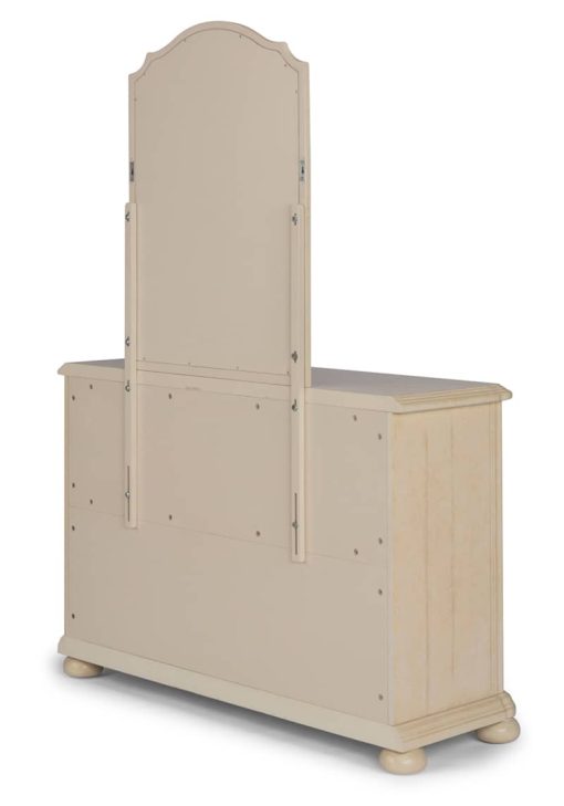 Homestyles Provence Antiqued White Dresser w/ Mirror - Image 5