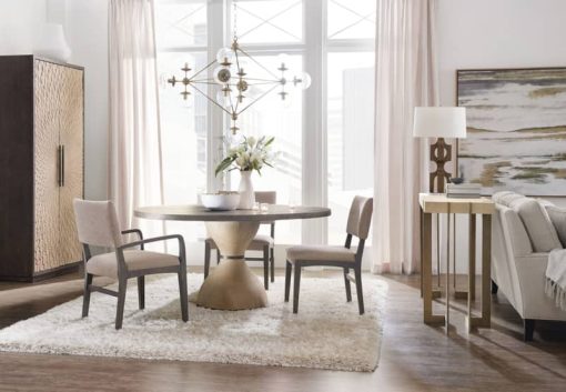 Hooker Furniture Miramar Point Reyes 60" Botticelli Dark Wood Round Dining Table - Image 2