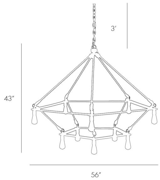 Arteriors McIntyre Natural Two Tiered Chandelier - Image 5