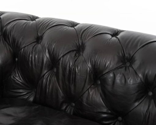 Four Hands Old Saddle Black 96" Conrad Sofa - Image 5