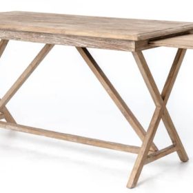 Four Hands Whitewash Palma Desk - Image 5