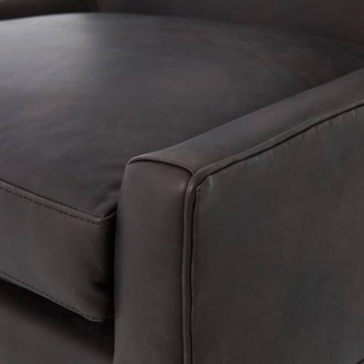 Four Hands Kensington Collection Marlow Vintage Black Wing Chair - Image 5