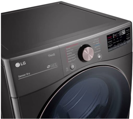 LG 7.4 Cu. Ft. Black Steel Smart Wi-Fi Enabled Front Load Electric Dryer With TurboSteam And Built-In Intelligence - Image 5