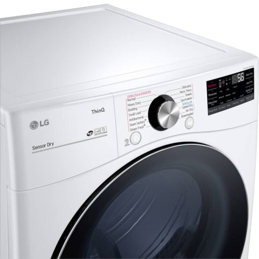 LG 7.4 Cu. Ft. White Smart Wi-Fi Enabled Front Load Gas Dryer With TurboSteam And Built-In Intelligence - Image 5