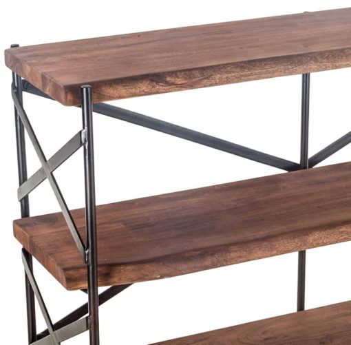 Home Trends & Design Organic Forge 56" Raw Walnut Bookshelf - Image 5