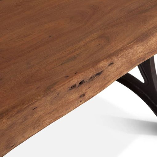 Home Trends & Design Organic Forge 94" Raw Walnut Dining Table - Image 5