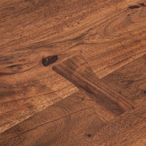 Home Trends & Design Organic Forge 72" Raw Walnut Gathering Table - Image 8