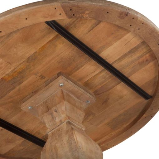 Home Trends & Design San Rafael 60" Antique Oak Round Table - Image 6