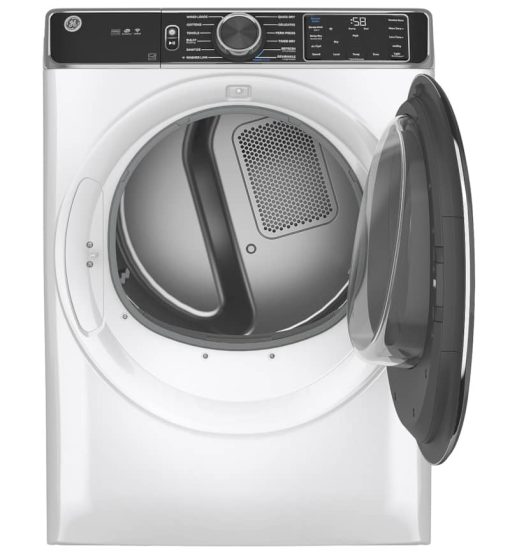 GE ADA 7.8 Cu. Ft. White Smart Front Load Electric Dryer With Steam - Image 5