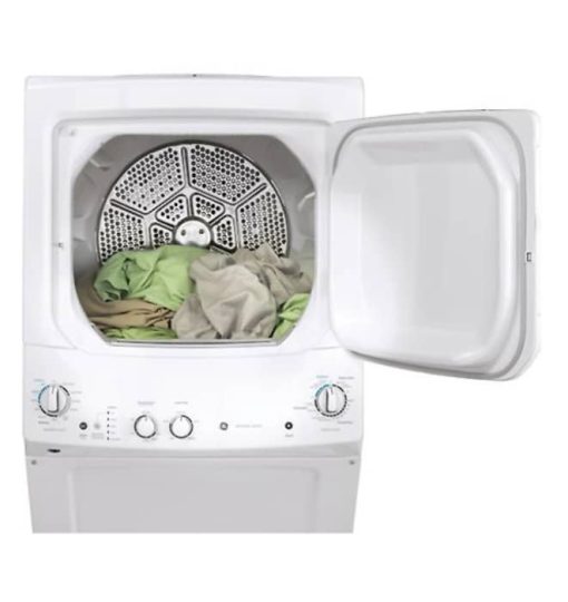 GE Unitized Spacemaker 27" White Stack Washer With Electric Dryer - Image 5