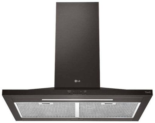 LG 30" Black Stainless Steel Wall Mount Chimney Hood - Image 5