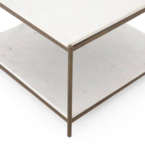 Four Hands Marlow Collection Felix Antique Brass Bunching Table - Image 5