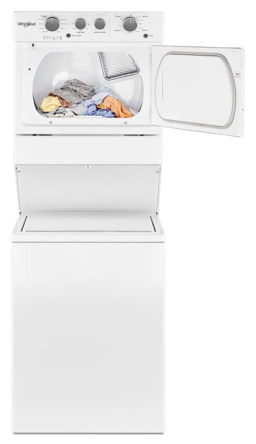 Whirlpool 27" White Gas Stacked Laundry Center With 9 Wash Cycles And AutoDry - Image 5