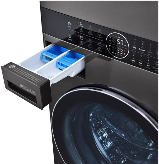 LG 27" Black Steel WashTower With Center Control Single Unit Front Load 4.5 Cu. Ft. Washer And 7.4 Cu. Ft. Gas Dryer Combo - Image 8