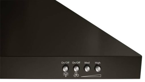 Whirlpool 30" Fingerprint Resistant Black Stainless Steel Contemporary Wall Mount Range Hood - Image 5