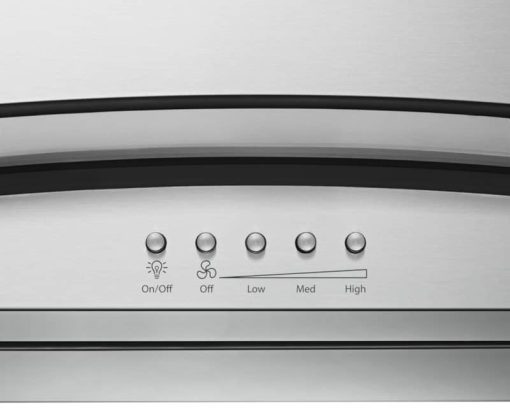 Whirlpool 30" Stainless Steel And Modern Glass Wall Mount Range Hood - Image 5