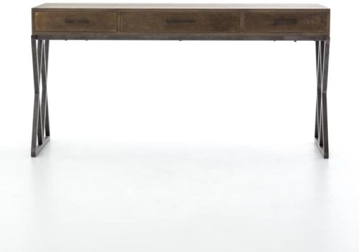 Four Hands Hughes Collection Greyed Oak Sampson Desk - Image 5
