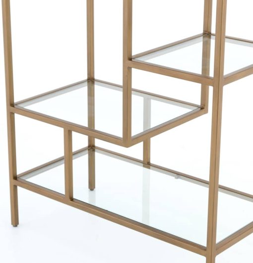 Four Hands Irondale Collection 83" Helena Brass Bookshelf - Image 6
