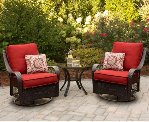 Hanover Orleans 3-Piece Outdoor Seating Patio Set In Autumn Berry - Image 5