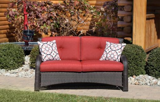 Hanover Strathmere 6-Piece Outdoor Lounge Patio Set In Crimson Red - Image 9