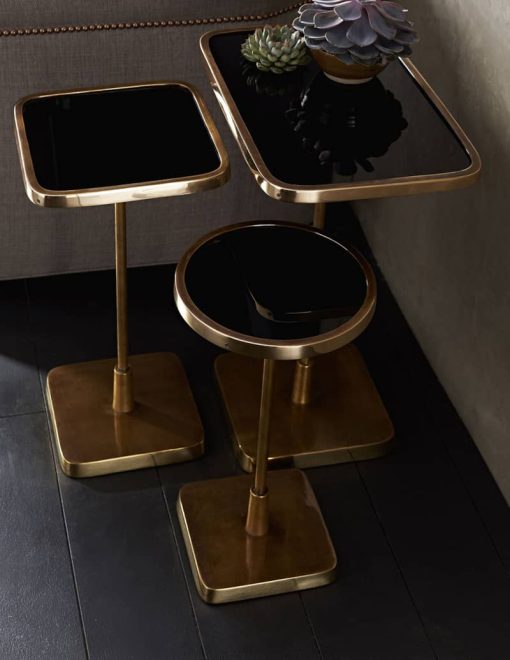 Arteriors Vintage Brass Kaela Rectangle Accent Table - Image 6