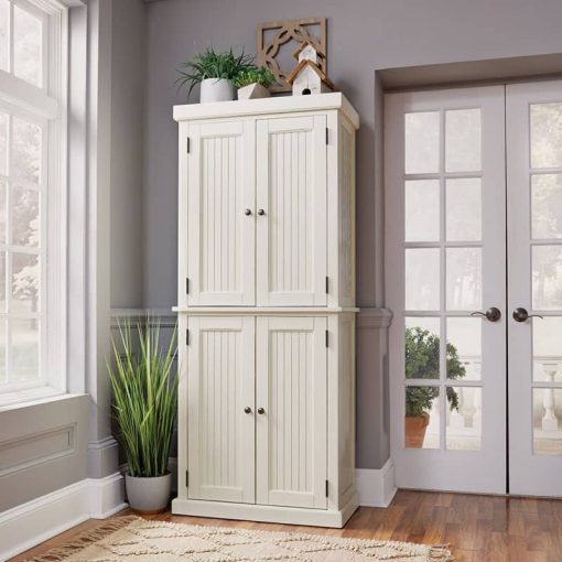 Homestyles Nantucket White Distressed Pantry - Image 6