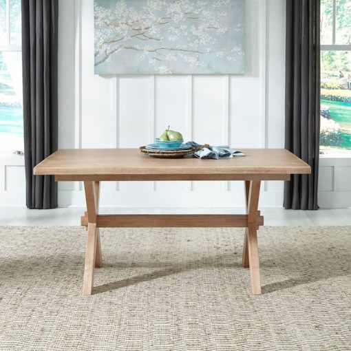 Homestyles Cambridge Whitewash Trestle Dining Table - Image 2
