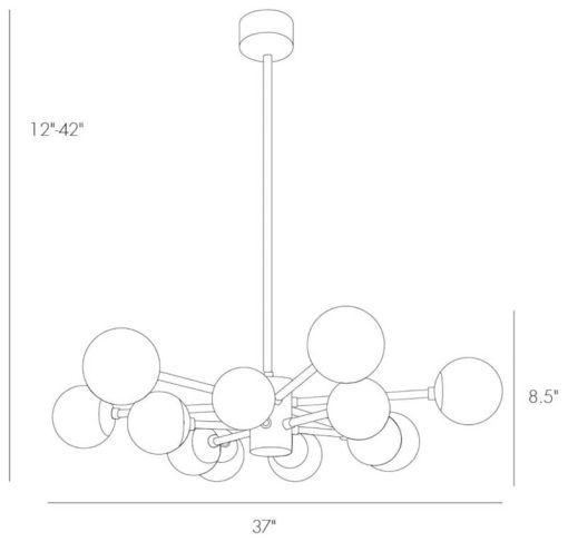 Arteriors Karrington Brown Nickel Small Chandelier - Image 6