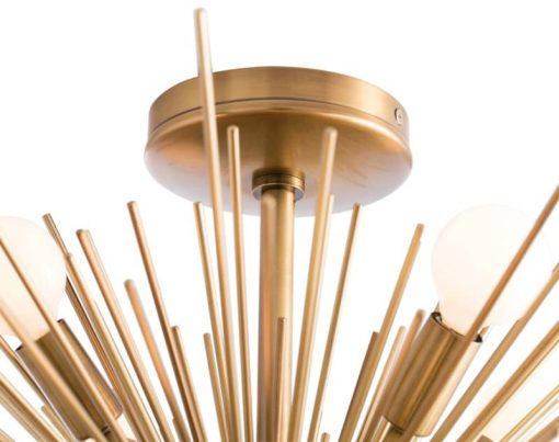 Arteriors Zanadoo Antique Brass Fixed Chandelier - Image 6