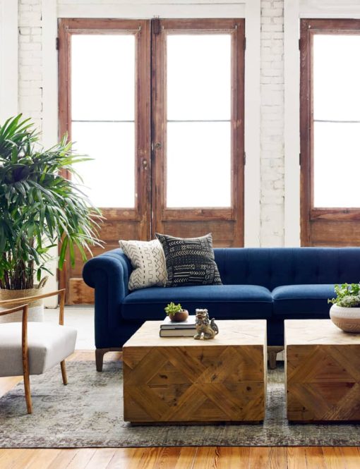 Four Hands Plush Navy Banks Griffon Sofa - Image 6