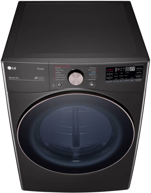 LG 7.4 Cu. Ft. Black Steel Smart Wi-Fi Enabled Front Load Electric Dryer With TurboSteam And Built-In Intelligence - Image 6