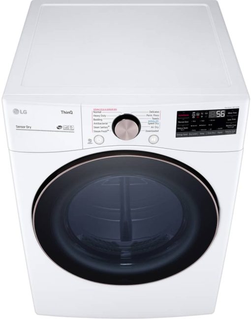 LG 7.4 Cu. Ft. White Smart Wi-Fi Enabled Front Load Gas Dryer With TurboSteam And Built-In Intelligence - Image 6