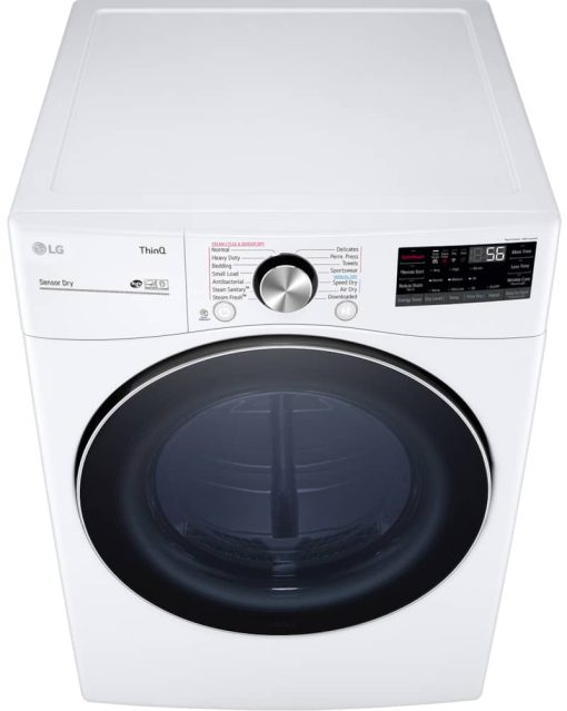 LG 7.4 Cu. Ft. White Smart Wi-Fi Enabled Front Load Gas Dryer With TurboSteam And Built-In Intelligence - Image 6