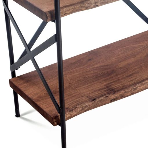 Home Trends & Design Organic Forge 34" Raw Walnut Tall Bookshelf - Image 6