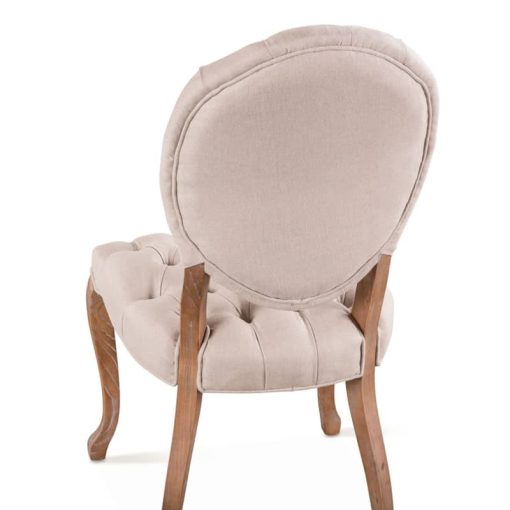 Home Trends & Design Penelope Off-White Linen Back Dining Chair - Image 6