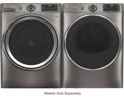 GE ADA 7.8 Cu. Ft. Satin Nickel Smart Front Load Electric Dryer With Steam And Sanitize Cycle - Image 6