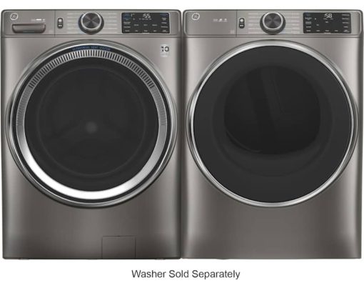 GE ADA 7.8 Cu. Ft. Satin Nickel Smart Front Load Gas Dryer With Steam And Sanitize Cycle - Image 6
