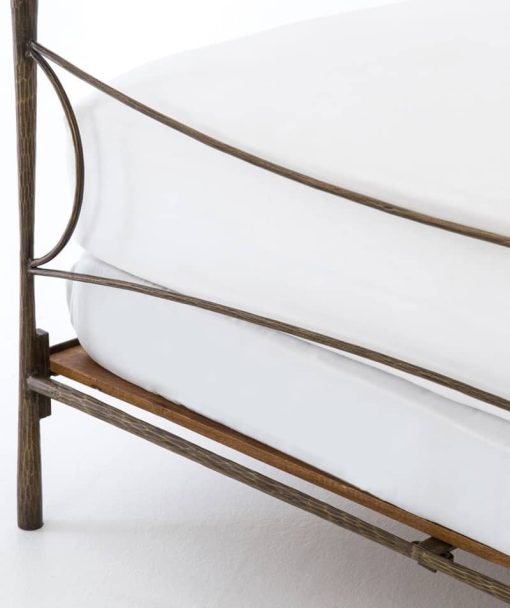 Four Hands Element Collection Westwood Antique Brass Queen Bed - Image 6