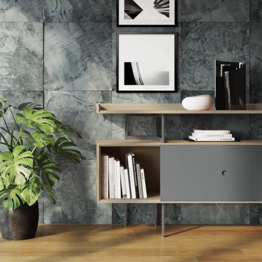 BDI Margo 5211 Toasted Walnut And Fog Grey Credenza - Image 6