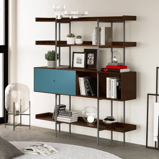 BDI Margo 5201 Toasted Walnut And Marine Modern Display And Shelf - Image 6