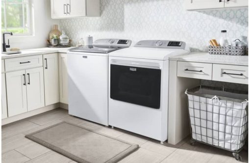 Maytag 7.4 Cu. Ft. White Smart Capable Gas Dryer With Extra Power Button - Image 6