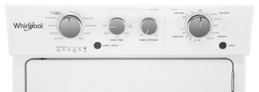 Whirlpool 27" White Electric Stacked Laundry Center With 9 Wash Cycles And AutoDry - Image 6