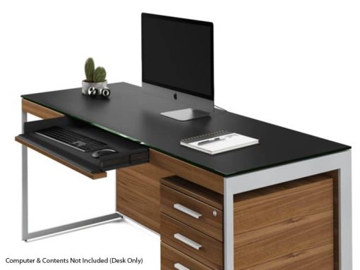 BDI Sequel 20 6101 Walnut And Satin Nickel Desk - Image 6