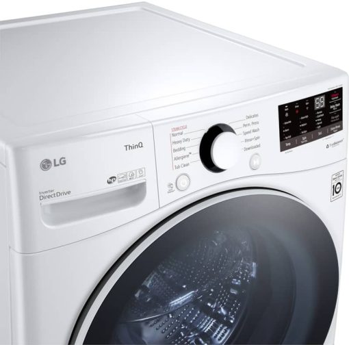 LG 4.5 Cu. Ft. White Smart Wi-Fi Enabled Front Load Washer With Built-In Intelligence & Steam Technology - Image 6