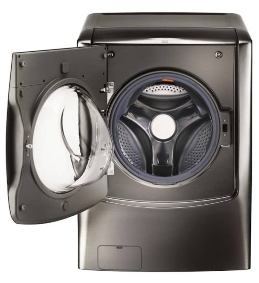 LG SIGNATURE 5.8 Cu. Ft. Black Stainless Steel Smart Wi-Fi Enabled Front Load Washer - Image 6