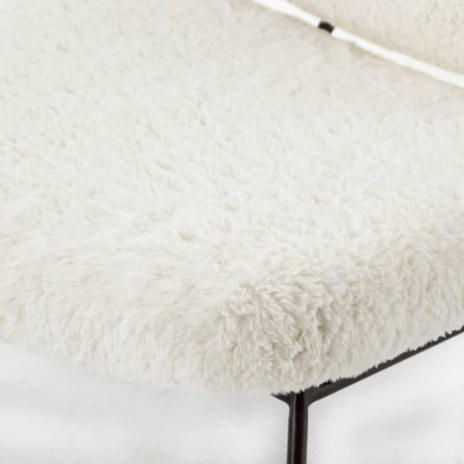 Four Hands Irondale Collection Ivory Angora Caleb Accent Chair - Image 6