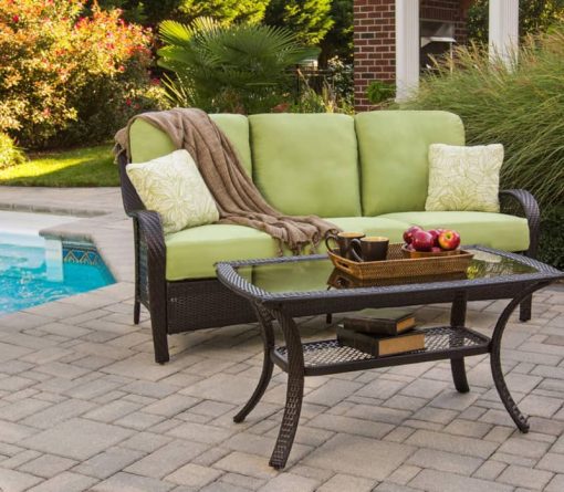 Hanover Orleans 2-Piece Outdoor Seating Patio Set In Avocado Green - Image 6
