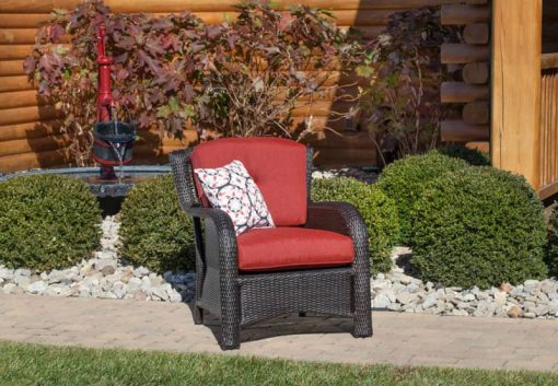 Hanover Strathmere 6-Piece Outdoor Lounge Patio Set In Crimson Red - Image 8